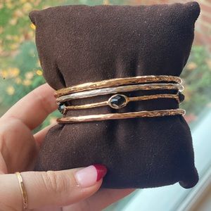 Ippolita “Classico” Small Hammered Bangle in Rose Gold